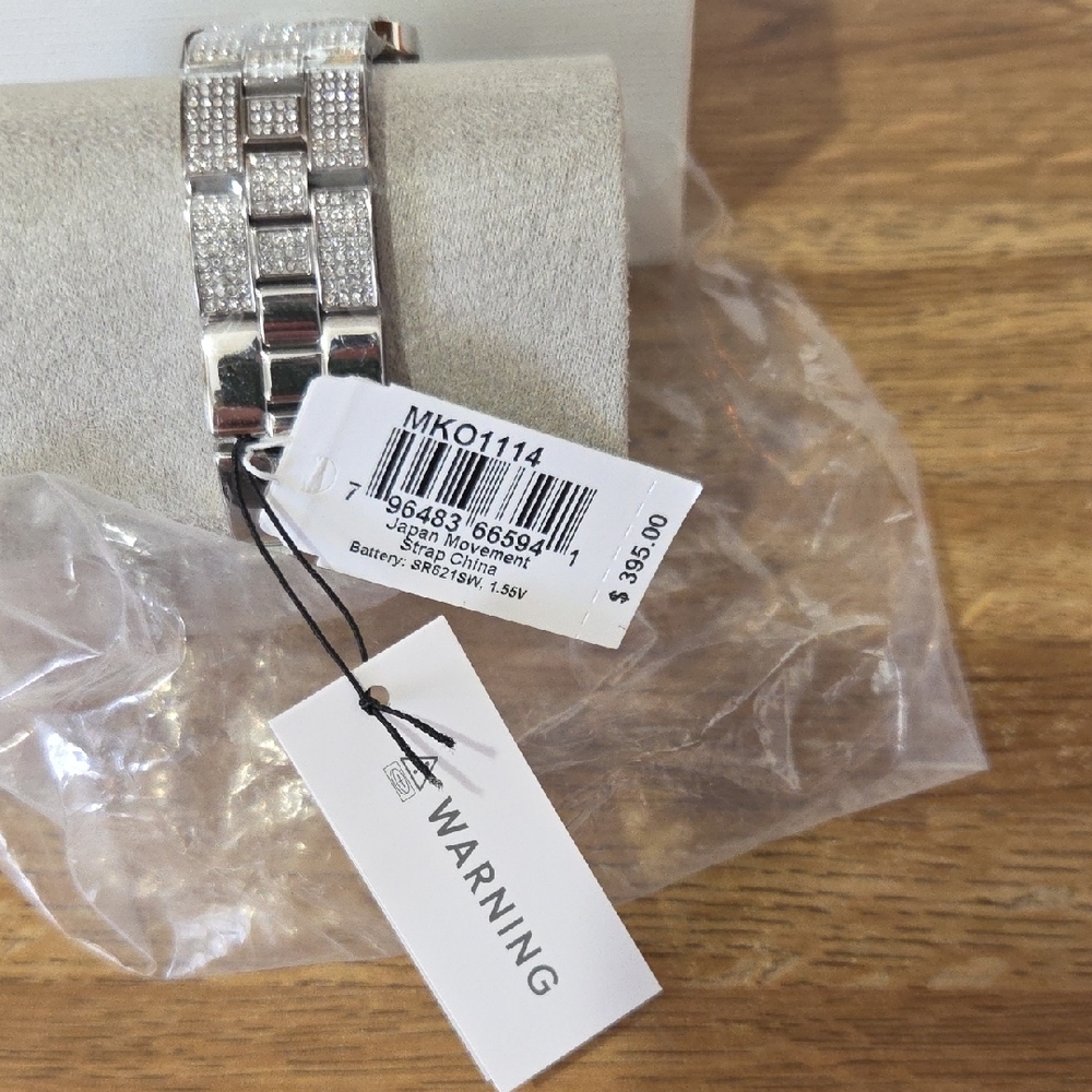 Michael Kors Silver Rectangular Watch NWT - image 2